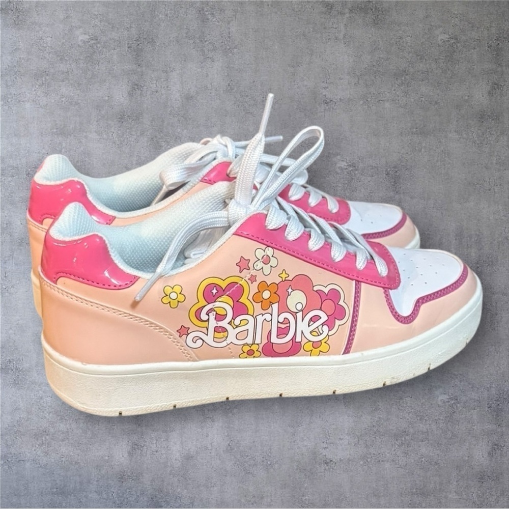 Mattel Barbie Sneakers Skater Tennis Shoes Pink - Women’s Size 8 - Like New